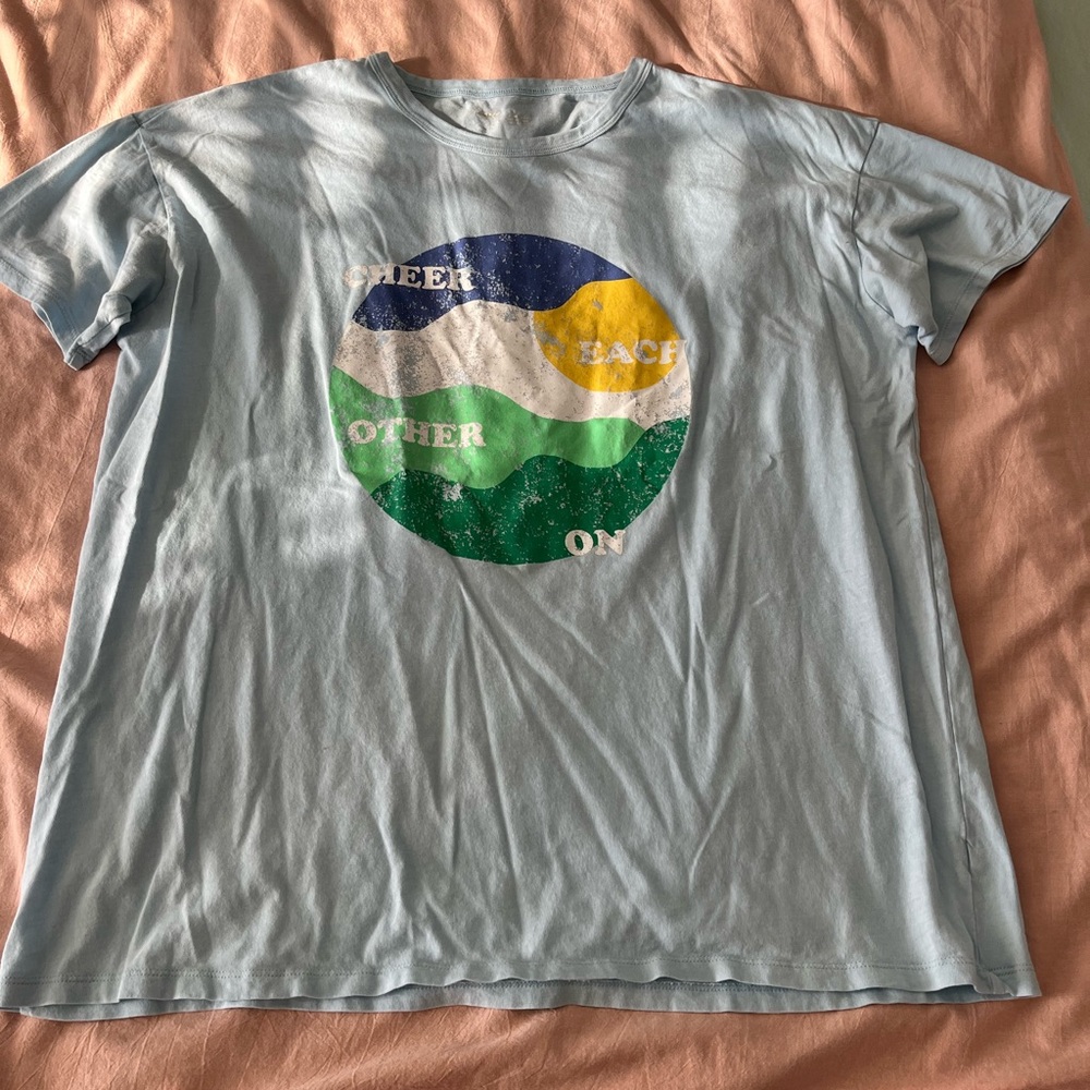 Aerie Oversized Soft Blue Tee